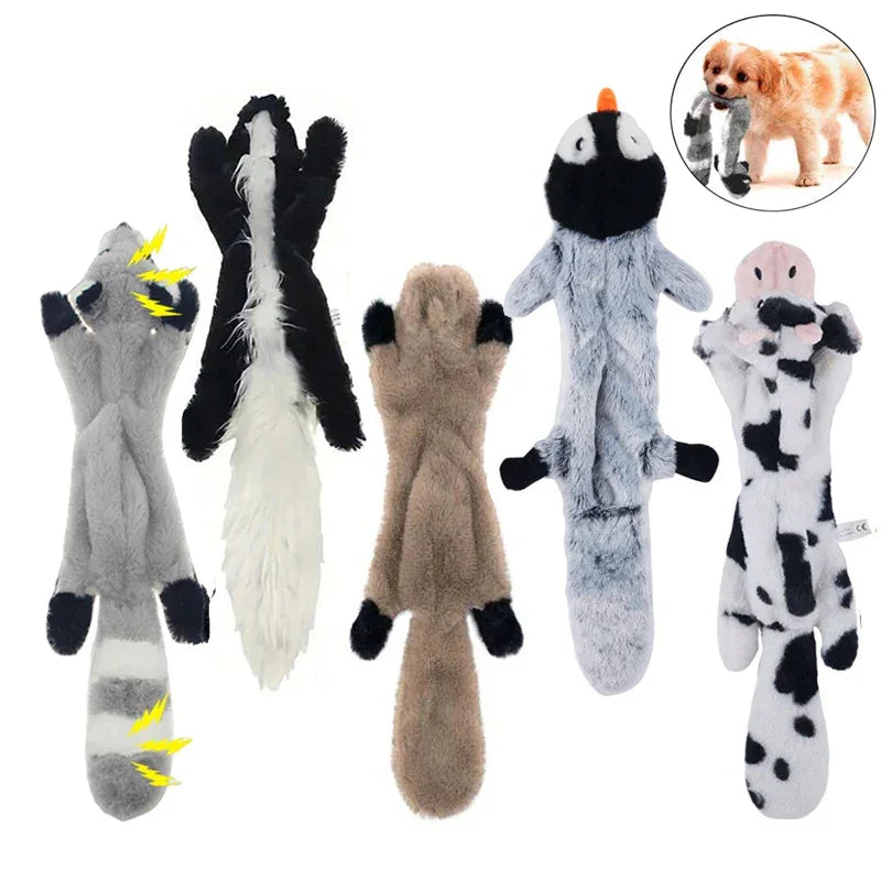 Zacht piepend pluche kauwspeelgoed voor honden Duurzaam fleece dierenvormen voor interactief spelen - Ruffy