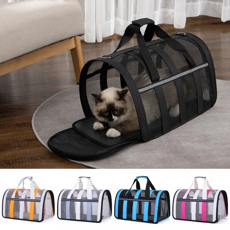 Reis in comfort en stijl met onze milieuvriendelijke, ademende pet carrier - Ruffy