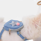Schattig Hondentuigje met Rugzak Verstelbaar Duurzaam Nylon Ideaal voor Snoepjes Accessoires - Ruffy