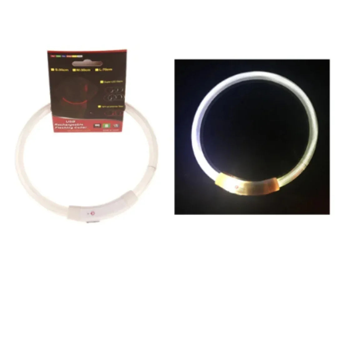 USB Oplaadbare LED Veiligheidshalsband Voor Huisdieren Verhoogde Zichtbaarheid Comfortabel Waterbestendig Lange Batterijduur - Ruffy