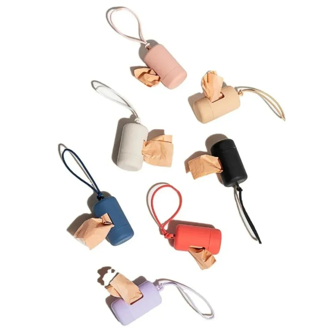 Luxe Hondenpoepzakdrager Stijlvol Duurzaam Handenvrij Hygiënisch Draagbaar Kunststof Rubber - Ruffy