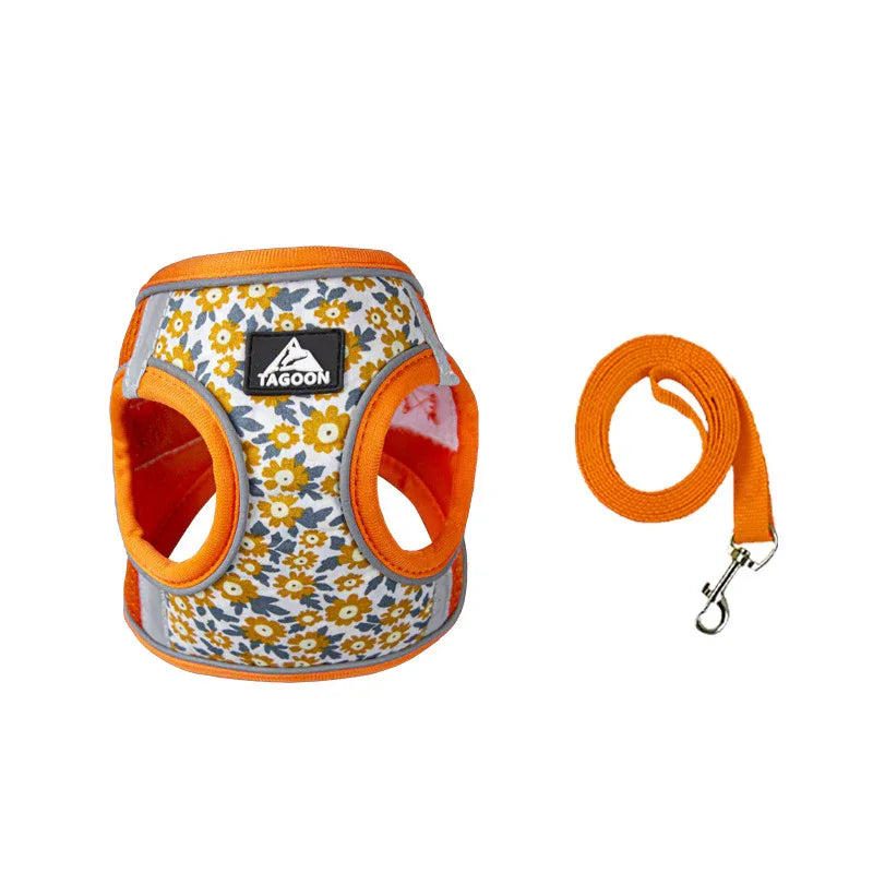 Ademend Nylon Mesh Kat en Puppy Harnas Verstelbaar Comfortabel Lichtgewicht Stijlvol Veilig Voor Dagelijkse Wandelingen - Ruffy