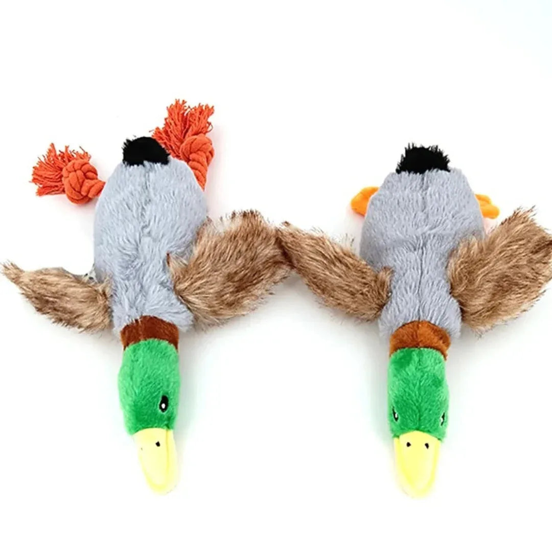 Pluche Eendje Kauw Speelgoed Piepende Geluiden Gebitsverzorging Duurzaam Veilig Voor Honden - Ruffy