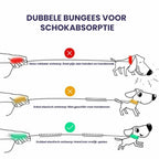 Handsfree Hondenriem Dubbele Handgrepen Elastisch - Ruffy