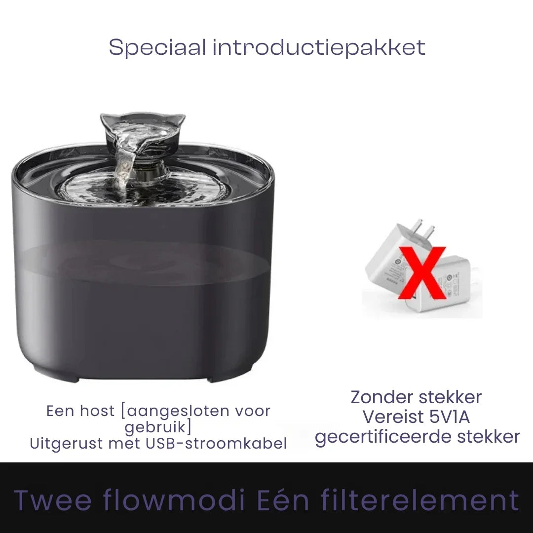 USB Elektrische Kattenwaterfontein Met Autofilter Geluidloos Recirculerend Water Verbeterde Hydratatie Hygiëne - Ruffy