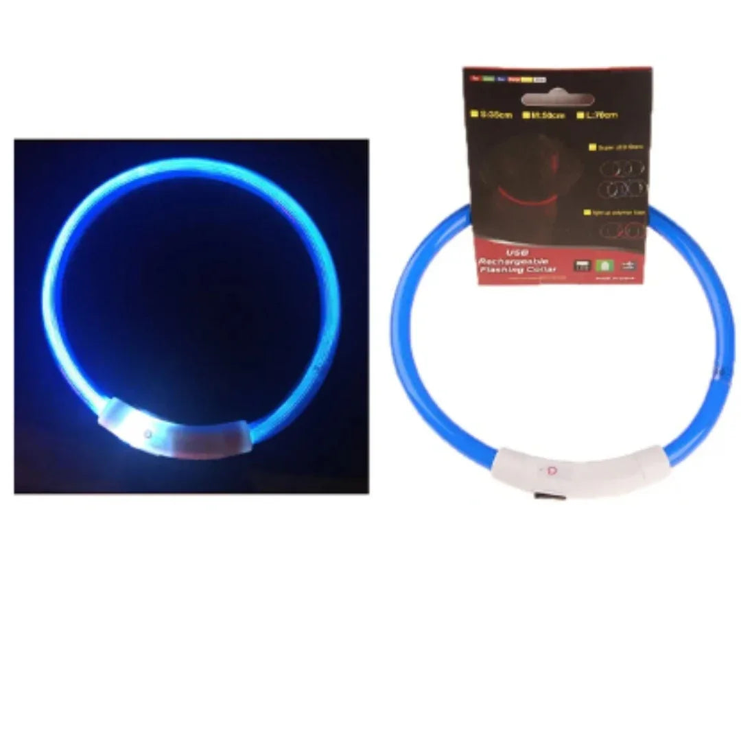 USB Oplaadbare LED Veiligheidshalsband Voor Huisdieren Verhoogde Zichtbaarheid Comfortabel Waterbestendig Lange Batterijduur - Ruffy