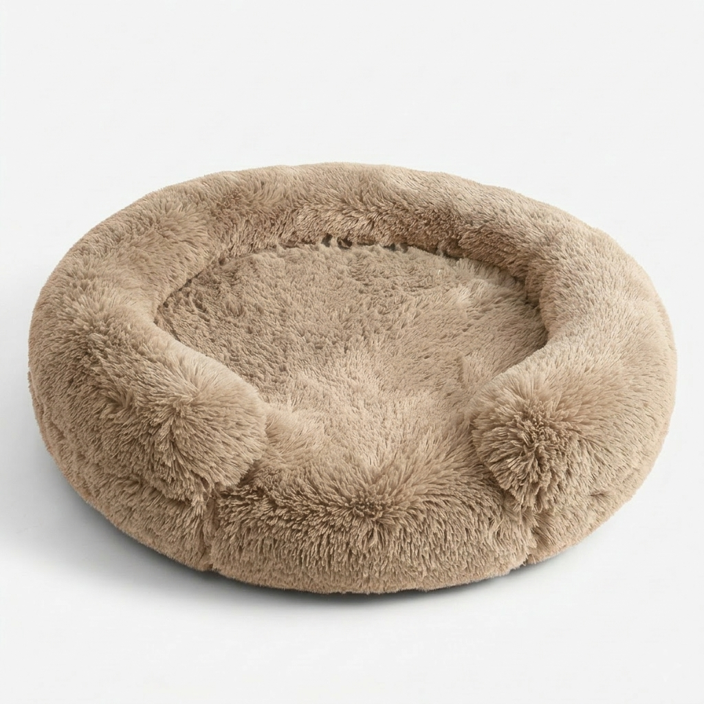 Pet Bed | C-shaped Support Design | Plush Comfort Sponge Filling | Anti-slip Waterproof Base