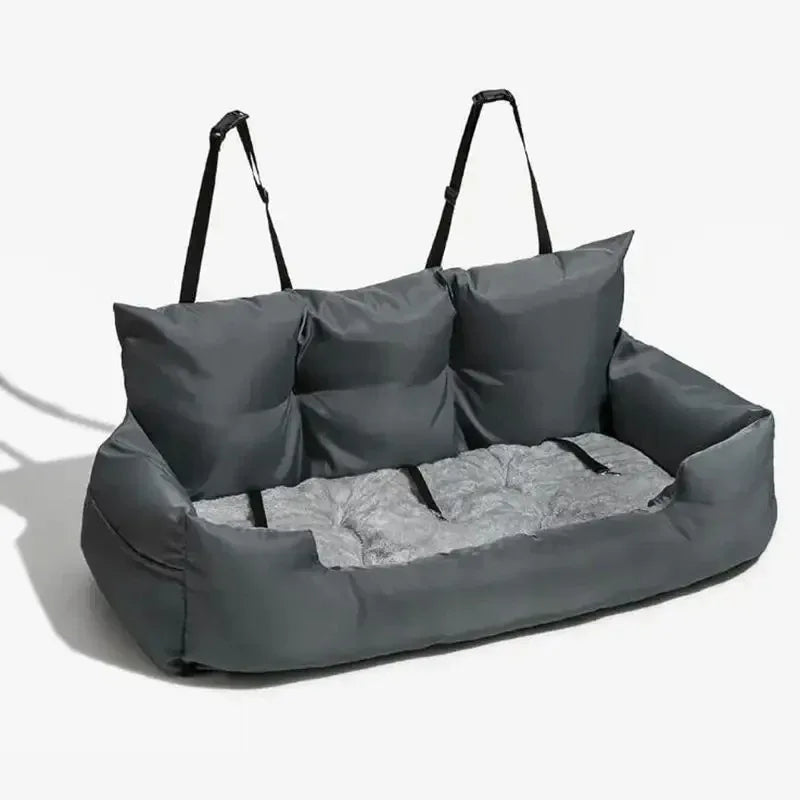 Hondenmand voor Auto Groot | Orthopedisch Kussen | Antislip & Veiligheidsgordelsysteem - Ruffy