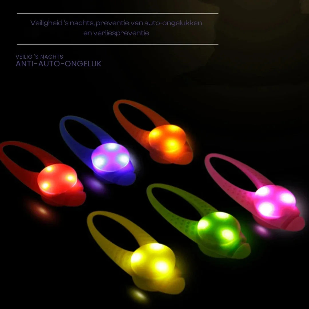 LED Silicone Knipperhanger Voor Huisdieren Verhoogde Zichtbaarheid Waterdicht Duurzaam Meerdere Knippermodi Voor Nachtveiligheid - Ruffy