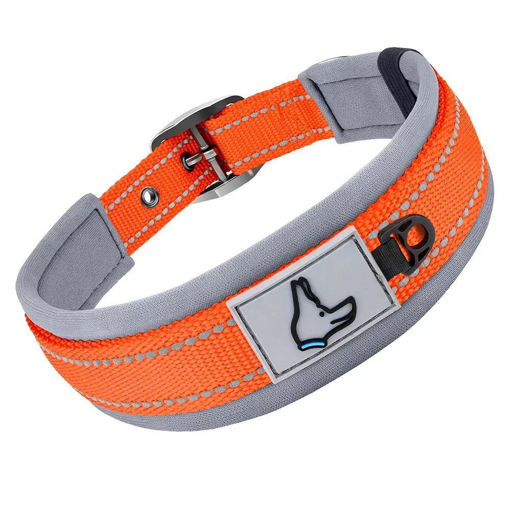 Neopreen Gevoerde Hondenhalsband extra Sterk En Reflecterend - Ruffy