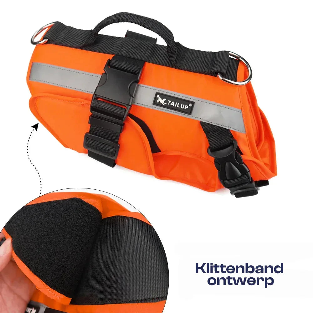 Reflecterend hondenreddingsvest – verstelbaar sterk drijfvermogen met versterkt handvat - Ruffy