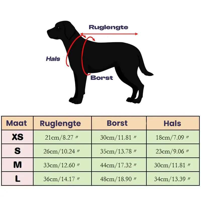 Warme Winterjas Voor Kleine Honden Met Print - Ruffy