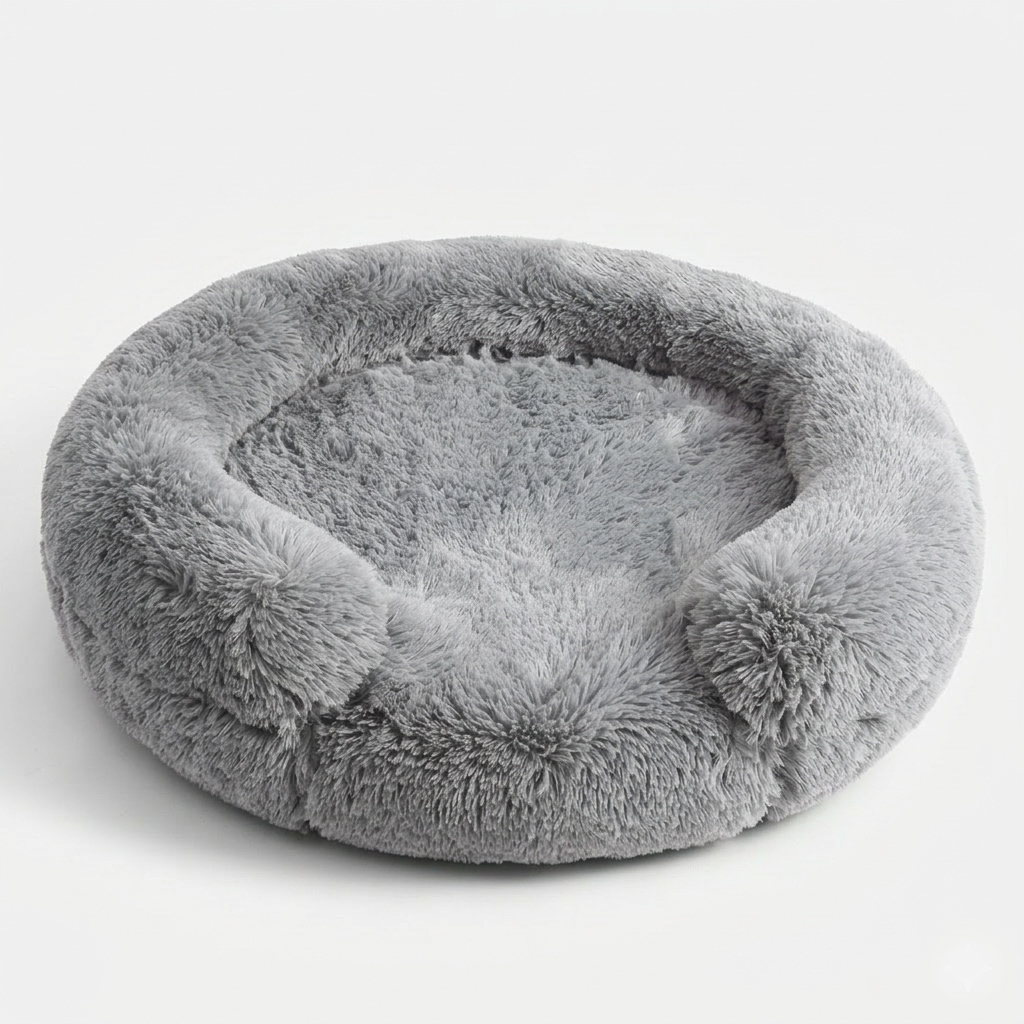 Pet Bed | C-shaped Support Design | Plush Comfort Sponge Filling | Anti-slip Waterproof Base