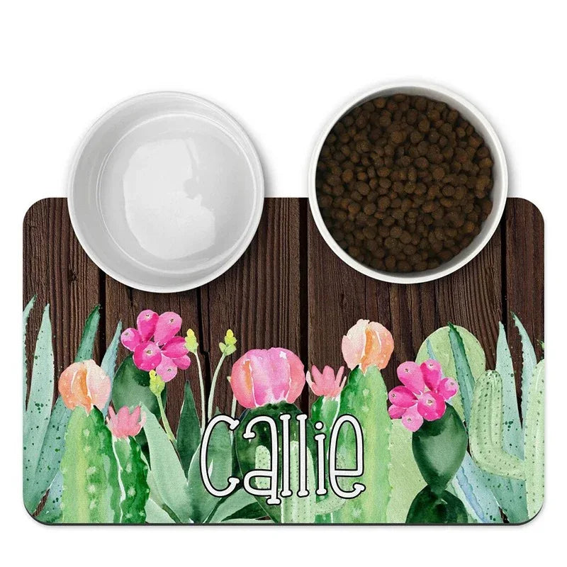 Gepersonaliseerde antislip voermat voor huisdieren - Waterdicht en synthetisch, gemakkelijk schoon te maken - PU-materiaal S/M/L/XL - Ruffy