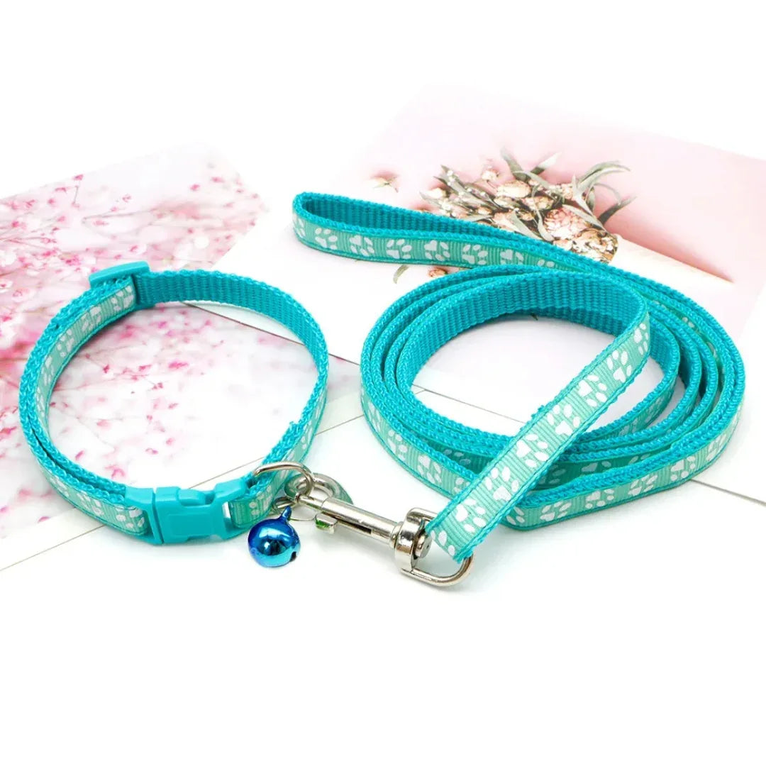 Pootafdruk Honden Halsband en Leiband Set - Ruffy