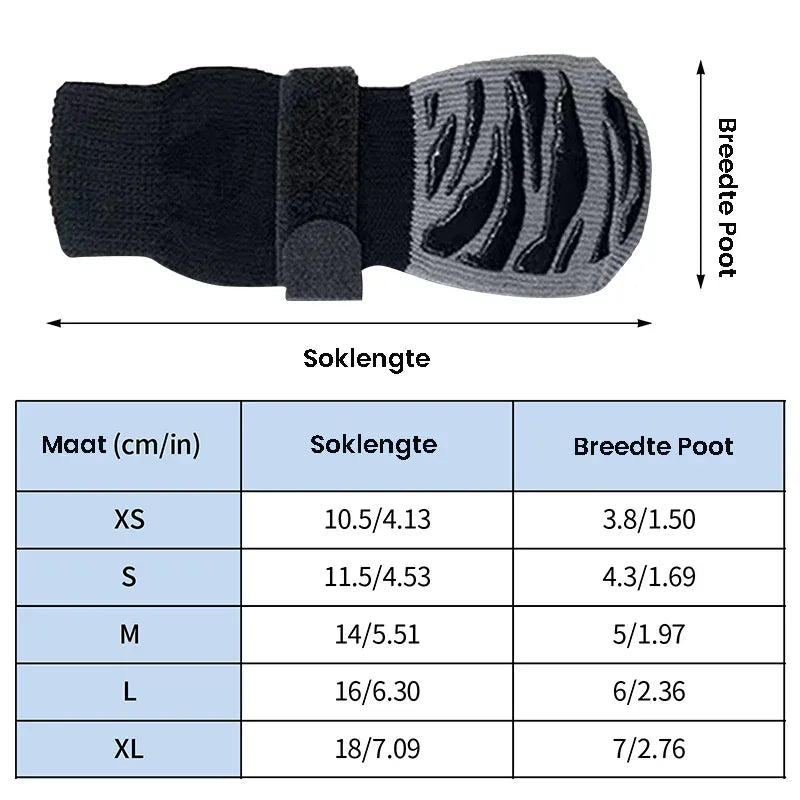 Anti-slip hondensokken met riemen tractiecontrole - Ruffy