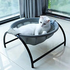 Verhoogde Slaapbank voor Katten Verkoelend Comfort Afneembaar Ontwerp Stijlvol 43x43x24cm - Ruffy