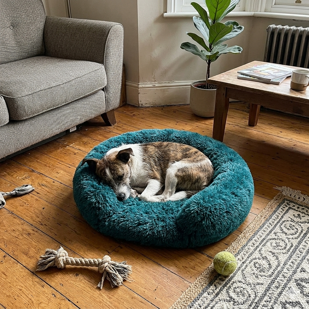 Pet Bed | C-shaped Support Design | Plush Comfort Sponge Filling | Anti-slip Waterproof Base