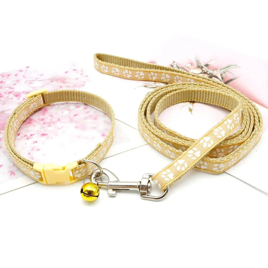 Pootafdruk Honden Halsband en Leiband Set - Ruffy