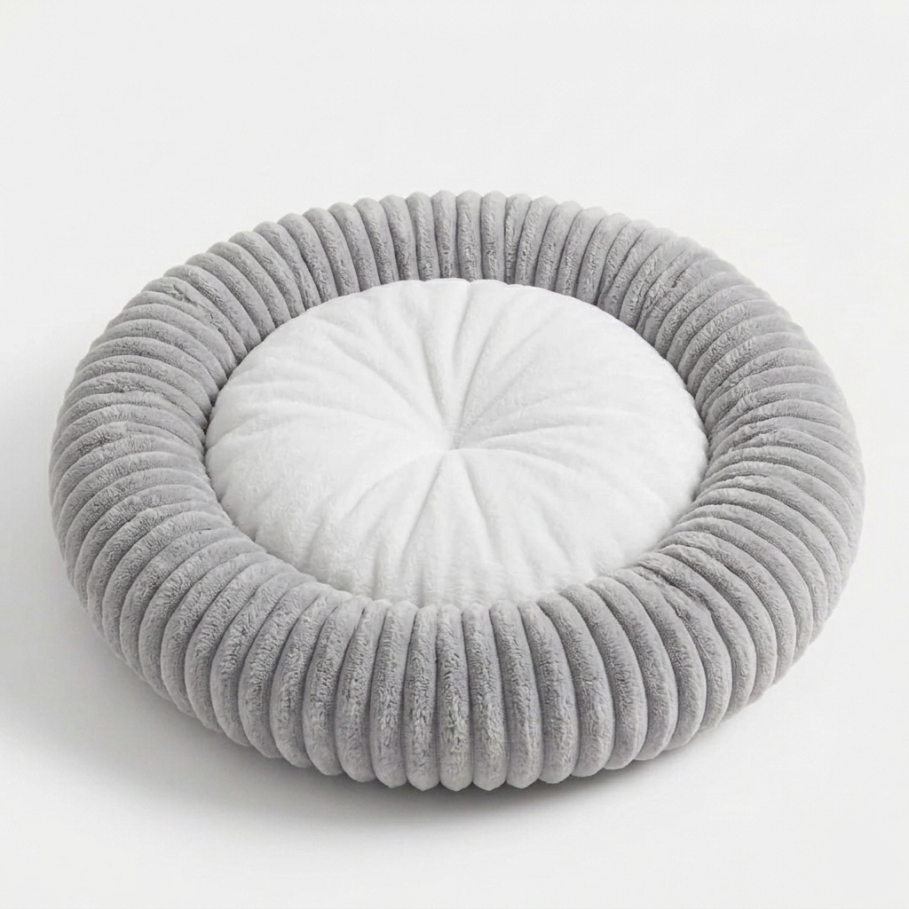 Pet Nest Bed | Plush Round Design | Warm Faux Fur Comfort | Non-Slip Waterproof Bottom