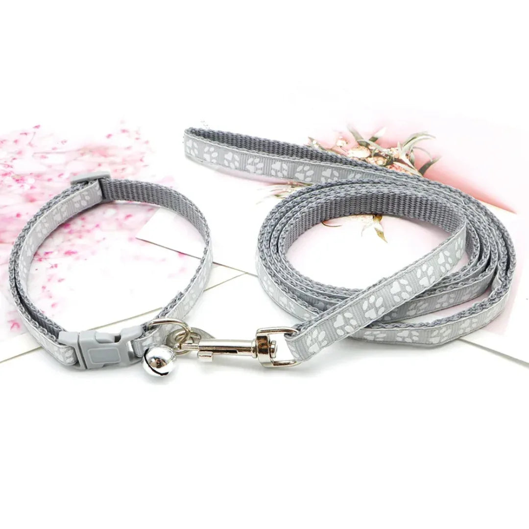 Pootafdruk Honden Halsband en Leiband Set - Ruffy