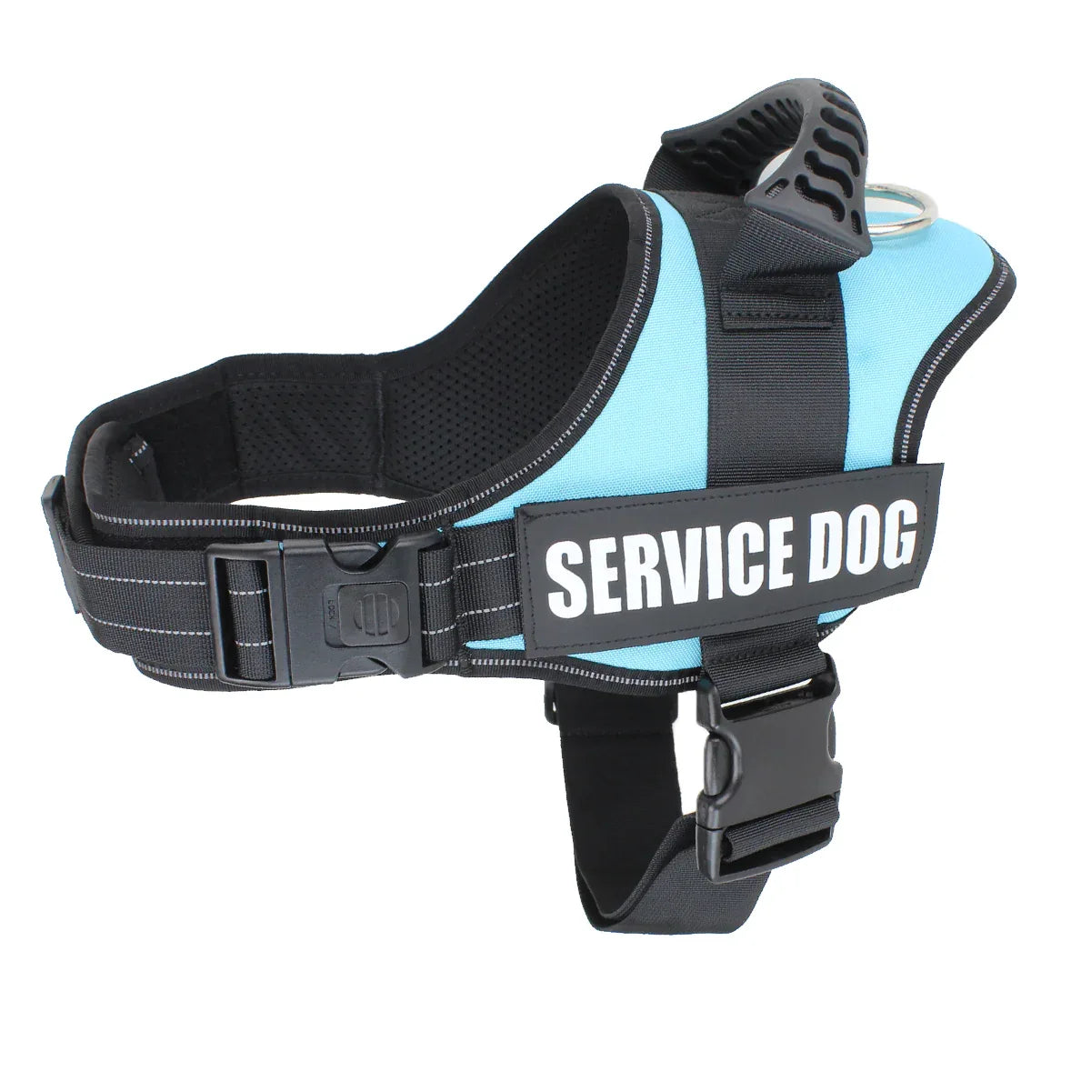 Verstelbaar Assistentiehonden Tuig | Gewatteerd Comfort | Reflecterend Nylon | Verwijderbare Patches - Ruffy