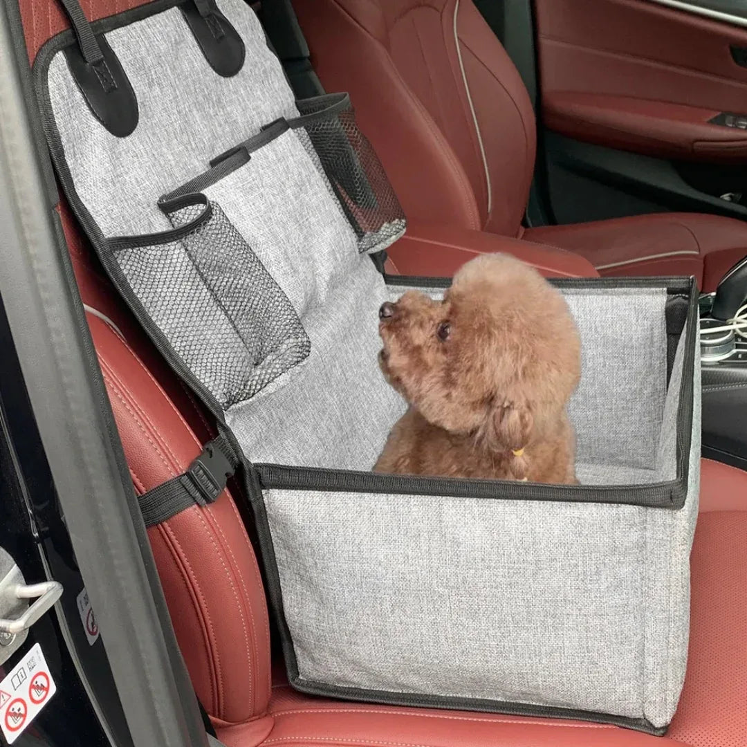 Premium Autostoel Voor Honden Met Opbergvakken Comfortabel Veilig Machinewasbaar Eenvoudige Installatie - Ruffy
