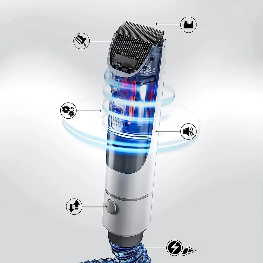 Vacuum Hondentrimmer Trimkit Efficiënte Haarverzameling Geluidsarm Veelzijdige Verzorging Ergonomisch ABS - Ruffy