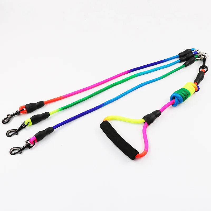 Hondenriem Splitter | Drievoudige Nylon Lijn | 190 cm | Multi-Hond Controle - Ruffy
