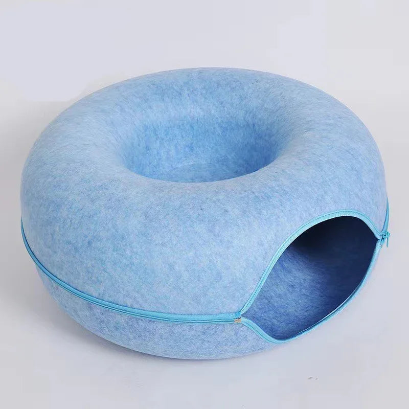 Knus Wollen Modern Kattentunnel Bed - Ruffy