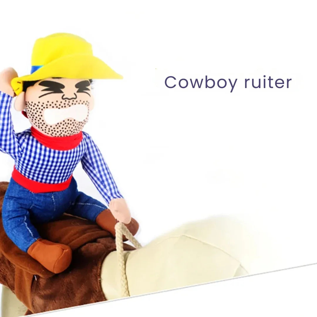 Grappig Cowboy Hondenkostuum Comfortabel Machinewasbaar Perfect Voor Halloween en Verkleedfeestjes - Ruffy