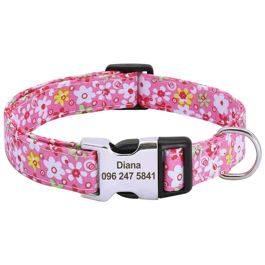 Gepersonaliseerde nylon halsband met snelsluiting. Duurzaam verstelbaar ontwerp voor veiligheid en comfort - Ruffy