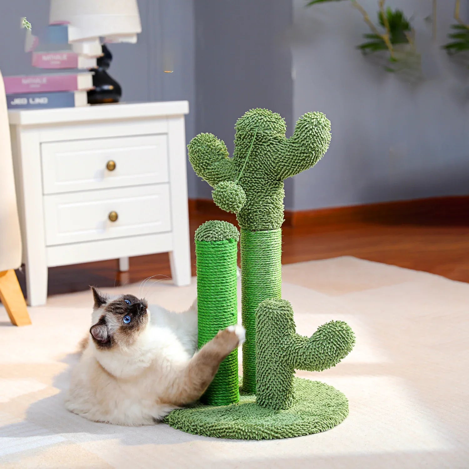 Katten Krabspeeltje Duurzaam Interactief Beschermt Meubels Bevordert Gezond Krabben Groen - Ruffy