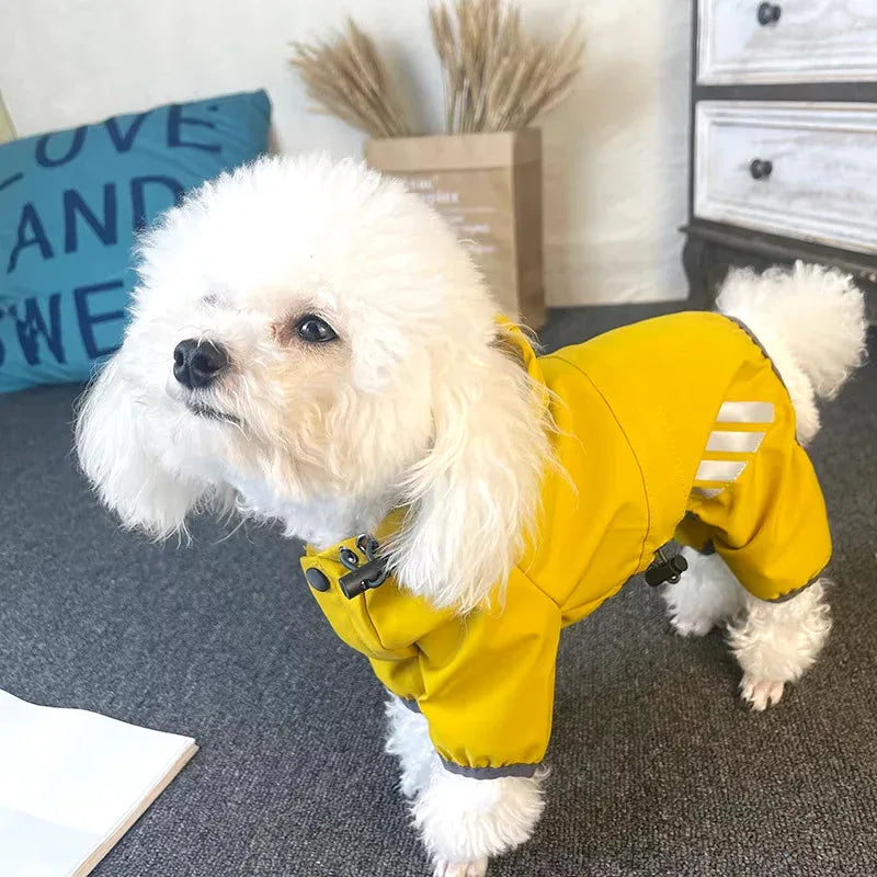 Verstelbare regenjas voor honden Waterdicht Reflecterend Polyester Lichtgewicht Meerdere Maten voor Alle Rassen - Ruffy