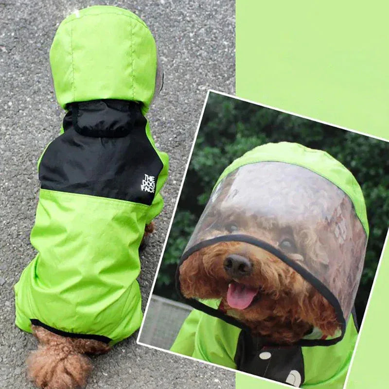 Waterdichte hondenregenjas met transparante capuchon Lichtgewicht polyester in de maten XS-4XL - Ruffy