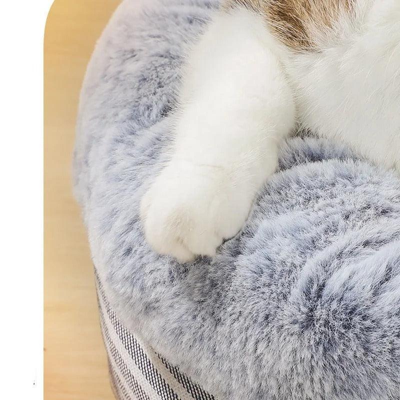 Pluche rond ligbed voor katten en kleine honden Kalmerende Nest ontwerp Duurzaam en gemakkelijk schoon te maken 50cm of 60cm - Ruffy