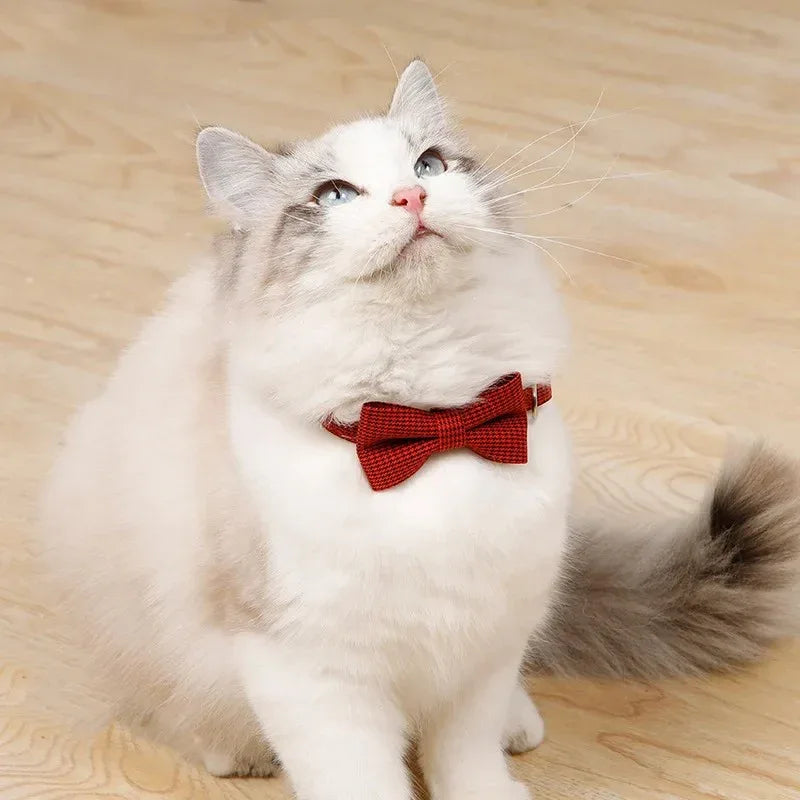 Elegante verstelbare kattenhalsband met vlinderdas voor speciale gelegenheden en dagelijks gebruik - Ruffy