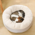 Pluche rond ligbed voor katten en kleine honden Kalmerende Nest ontwerp Duurzaam en gemakkelijk schoon te maken 50cm of 60cm - Ruffy