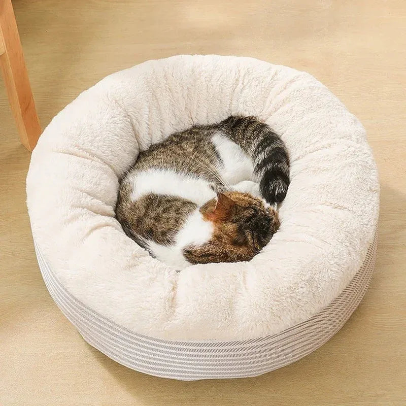 Pluche rond ligbed voor katten en kleine honden Kalmerende Nest ontwerp Duurzaam en gemakkelijk schoon te maken 50cm of 60cm - Ruffy