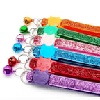 Verstelbare nylon huisdierhalsband met kattengezichtsknop en bel – voor kleine huisdieren - Ruffy