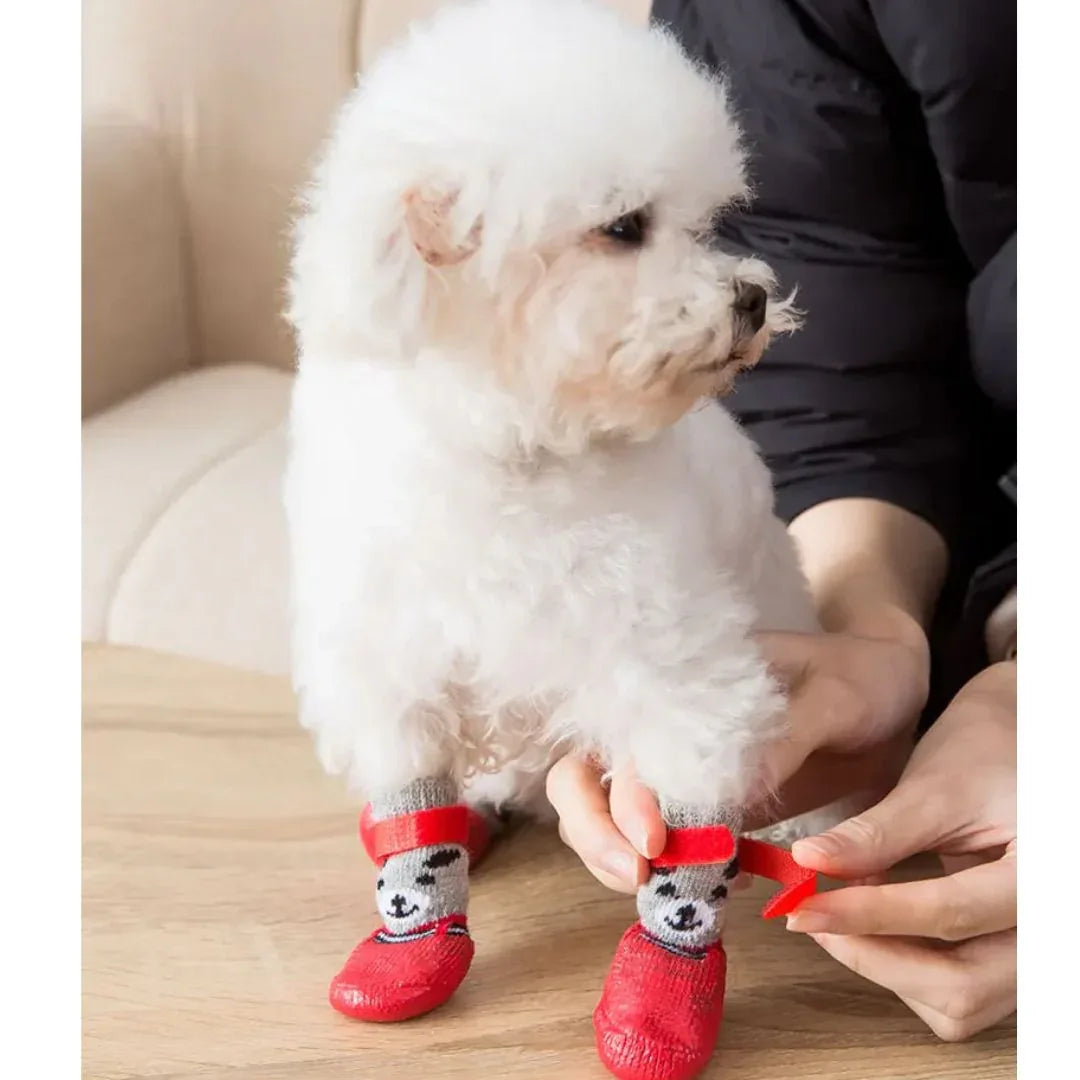 Waterdichte Anti-Slip Pet Boots Verstelbaar Trekkoord Bescherming Tegen Weersomstandigheden Ideaal Voor Kleine Huisdieren - Ruffy