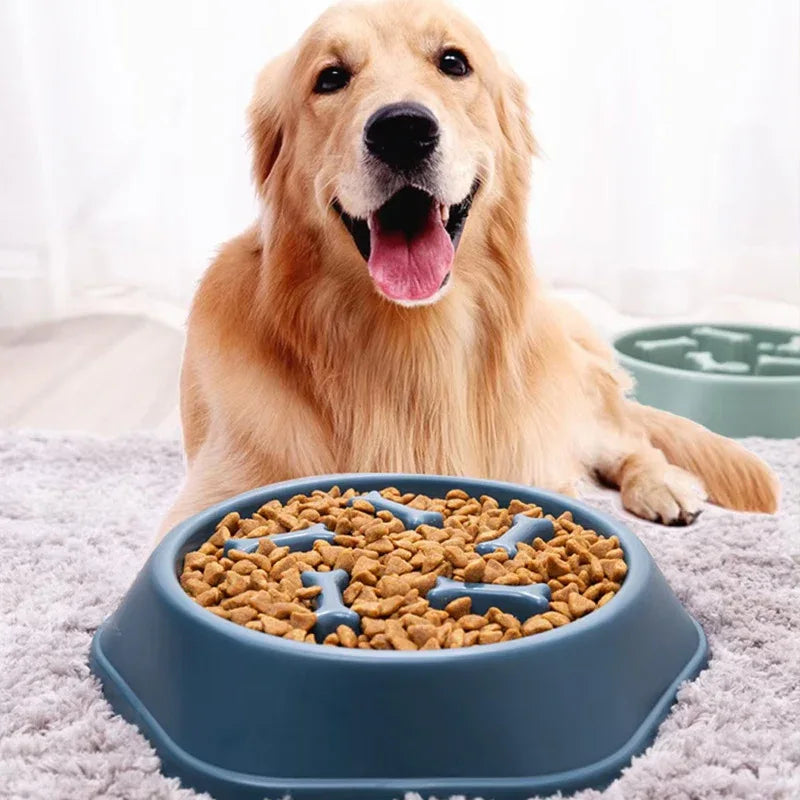 Langzaam voedende hondenbak met antislipbodem voor middelgrote honden Interactief doolhofontwerp Vaatwasmachinebestendig - Ruffy