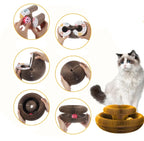 Multifunctionele Krabmat voor Katten Met Bel en Glazen Bal Duurzaam Verstelbare Hoek - Ruffy