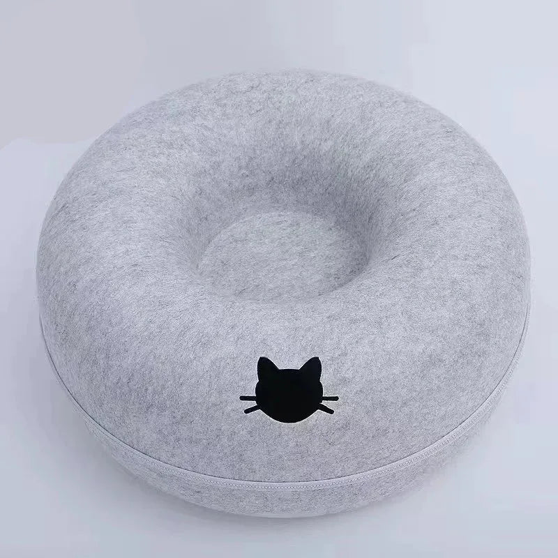 Knus Wollen Modern Kattentunnel Bed - Ruffy