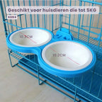 Dubbele Voerbak Voor Huisdieren Verstelbare Hoogte Minder Geknoei Compact Ontwerp BPA-Vrij Kunststof - Ruffy