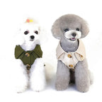 Stijlvolle trenchcoat voor kleine honden Warm en geschikt Katoen Herfst Winter flexibel Aan en Uit - Ruffy