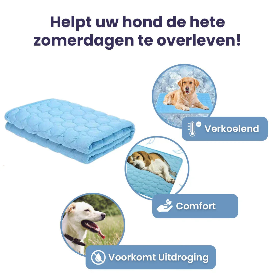 Ruffy Zelfkoelende Hondenmat Met IJszijde Wasbaar en Opvouwbaar Voor Zomerdagen - Ruffy