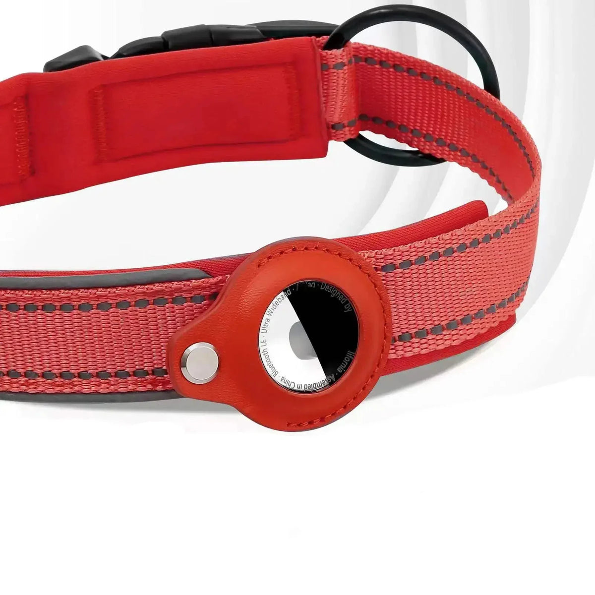 Hondenhalsband | Reflecterend Gevoerd Design | Nylon | Ingebouwde Trackerhouder - Ruffy