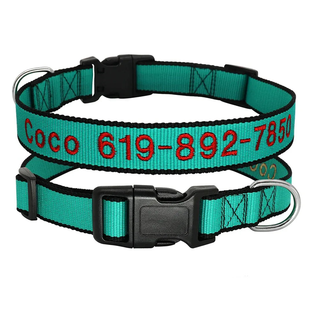 Op maat geborduurde halsband met duurzaam nylon verstelbaar ontwerp voor veiligheid en stijl - Ruffy