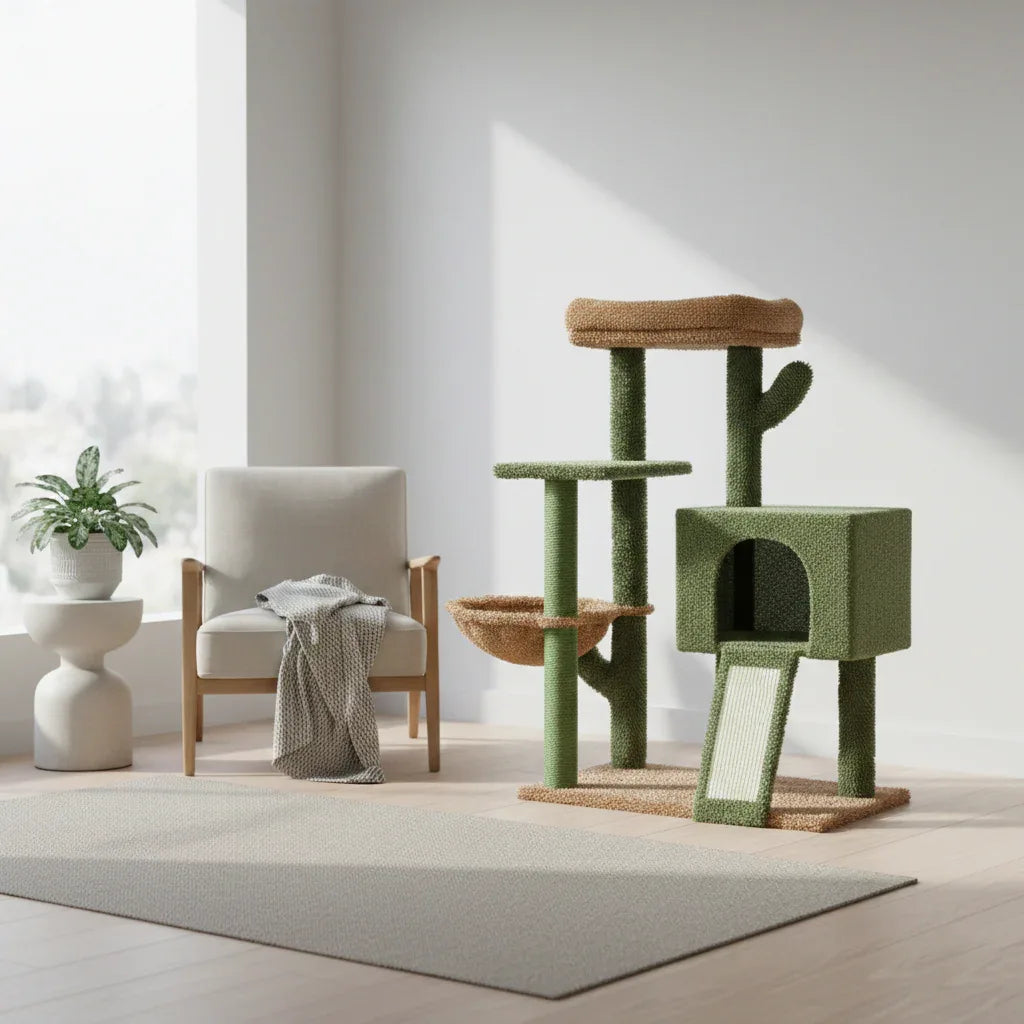Kattenkrabpaal | Cactus Ontwerp | Sisal Pijlers - Ruffy